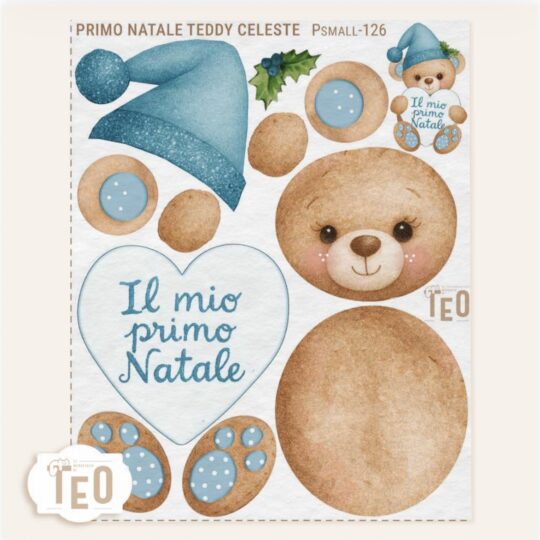 P Small 126 Primo Natale Teddy Celeste Meraviglie di Teo