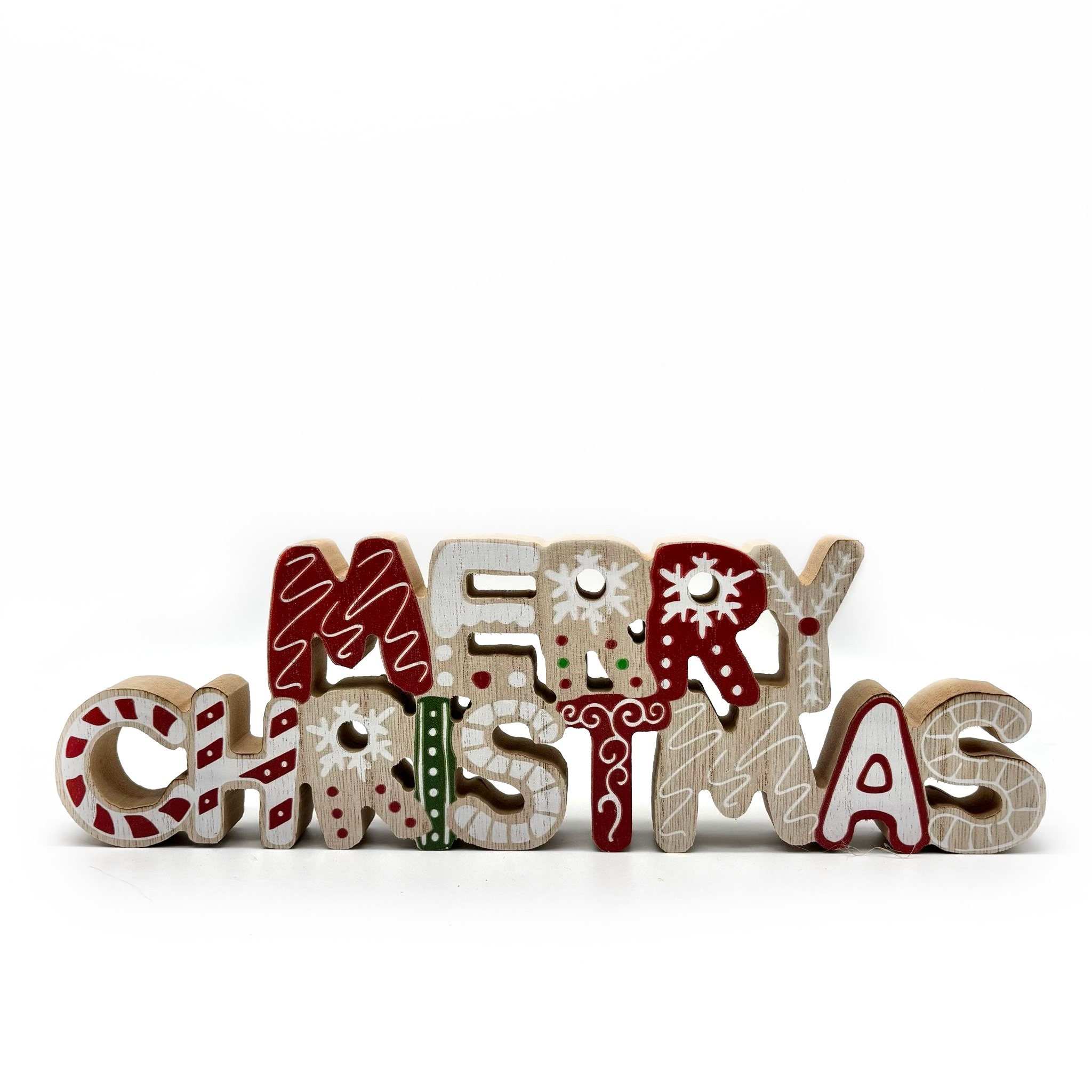 scritta merry christmas in legno