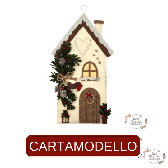 Cartamodello Le Casette del Cuore Inverno Linea Merceria